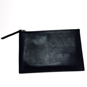 Madewell leather black clutch